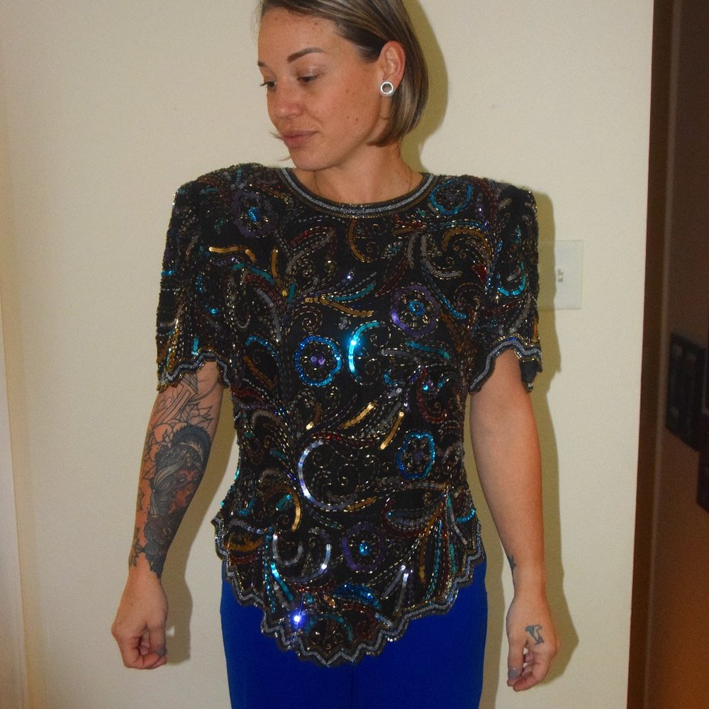 Sequined Ladies top
